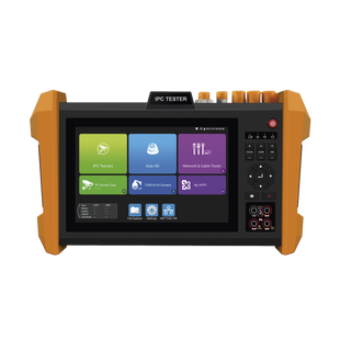 Probador de Vídeo con Pantalla LCD de 7" para IP ONVIF / 8MP TVI + 8MP CVI + 8MP AHD + SDI/EXâ?�SDI + Multímetro + Cable TDR / Prueba de Red de Fibra Óptica + Medidor de Distancia Laser + Cámara Integrada