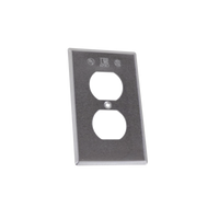 Tapa rectangular para contacto dúplex de aluminio tipo RR a prueba de intemperie.