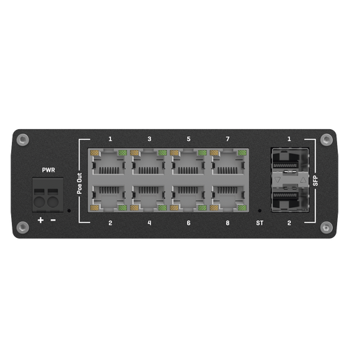 Switch Industrial Administrable L2, 8 puertos PoE 802.3af/at, Soporta Profinet
