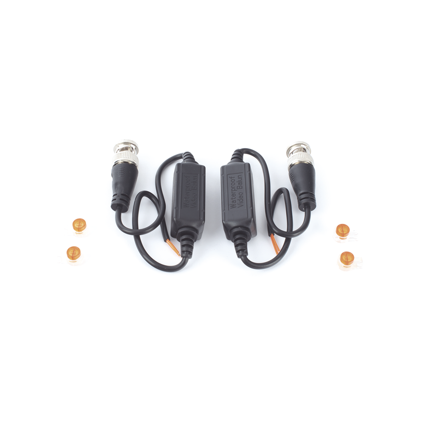 Kit de Transceptores (Baluns) para EXTERIOR TurboHD Hasta 4K HD-TVI / HD-CVI / AHD / CVBS / COAXITRON / AUDIO POR COAXITRON  / Menu OSD / CONECTORES 100% COBRE / Con Cable RF Blindado. Distancia de hasta 200 m en 4K. Calidad PREMIUM
