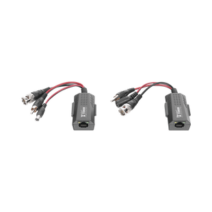Kit de transceptores activos, envía alimentación 12V/24Vcc/AC, video y audio a una distancia de hasta 150 m en 4K para aplicaciones de video por UTP Cat 5e / 6 en alta definición.