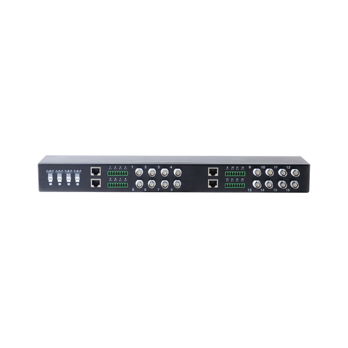 (TRANCEPTOR) RECEPTOR DE VIDEO PASIVO DE 16 CANALES / Resolución 4K / Compatible con cable UTP Cat 5e/6 / Compatible con HD-TVI/CVI/AHD/CVBS / TODO INCLUIDO PARA RACK / Protección Interconstruida contra sobretensión.
