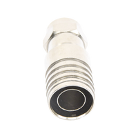 Conector F Macho en 75 Ohm, Plegable para Instalar en Cables Coaxiales RG-11, Cuerpo de Bronce-Niquelado/ Teflón.