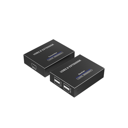 Kit EXTENSOR USB 2.0 de 4 Puertos para Distancias de Hasta  150 m | Soporta USB 2.0, USB 1.1 y USB 1.0 | UTP Cat 5e/6/6a/7 | Soporta Switch Gigabit | Ideal para Cámaras WEB, Impresoras, Escáner, Memorias, Mouse, etc.