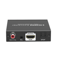 Extractor de Audio de HDMI a HDMI + Audio / Salida de Audio Digital o Análoga / SPDIF / Toslink / Auxiliar 3.5mm (Estéreo) / Salida HDMI solo video / Soporta ARC / HDR / HDCP / Separa el Audio del Contenido HDMI .
