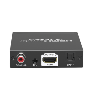 Extractor de Audio de HDMI a HDMI + Audio / Salida de Audio Digital o Análoga / SPDIF / Toslink / Auxiliar 3.5mm (Estéreo) / Salida HDMI solo video / Soporta ARC / HDR / HDCP / Separa el Audio del Contenido HDMI .