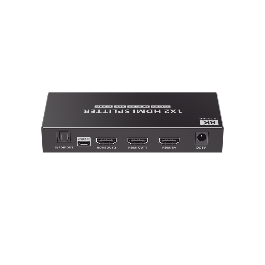 Splitter HDMI 1x2 | Velocidad de trasmisión 48 Gbps| Resolución 8k | Salida de audio| HDCP 2.3