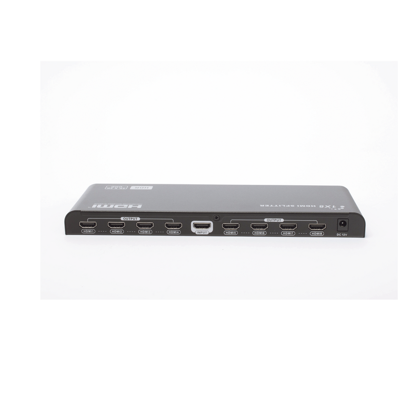 Splitter HDMI 4K de 1 Entrada a 8 Salidas (Simultaneas) | Soporta 4K×2K | Ajuste de resoluciones EDID | HDR | HDMI 2.0 |  HDCP 2.2 | Permite mezclar pantallas en 4K y 1080P