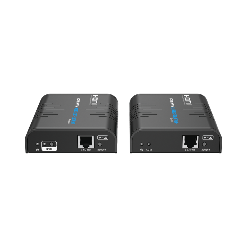 Kit extensor KVM (HDMI y USB) hasta 120 metros | Resolución 1080P @ 60 Hz | Soporta STP y UTP CAT6 | Soporta Switch Gigabit para control KVM múltiple | Soporta hasta 253 receptores | Transmite el Video y Controla tu DVR vía USB