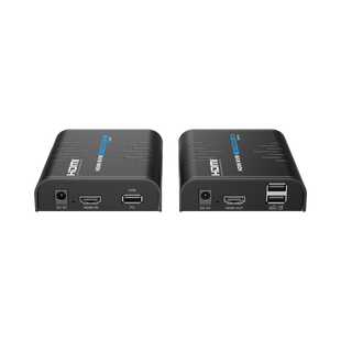 Kit extensor KVM (HDMI y USB) hasta 120 metros | Resolución 1080P @ 60 Hz | Soporta STP y UTP CAT6 | Soporta Switch Gigabit para control KVM múltiple | Soporta hasta 253 receptores | Transmite el Video y Controla tu DVR vía USB