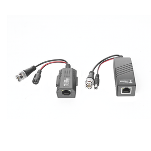 Kit de transceptores activos TURBO HD. Convierte 36/24 Vcc a 12 Vcc regulados, a través de cable  UTP Cat5e / 6. Transmision de 200 m (Revisar tabla de resoluciones )