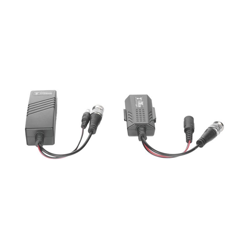 Kit de transceptores activos TURBO HD. Convierte 36/24 Vcc a 12 Vcc regulados, a través de cable  UTP Cat5e / 6. Transmision de 200 m (Revisar tabla de resoluciones )