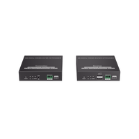 Kit Extensor KVM (HDMI y USB) hasta 120 metros | Transmite el Video y Controla tu DVR vía USB a distancia | Soporta resolución 4K @60Hz | Cat 6, 6a y 7 | Salida Loop en el Tx para visualización local