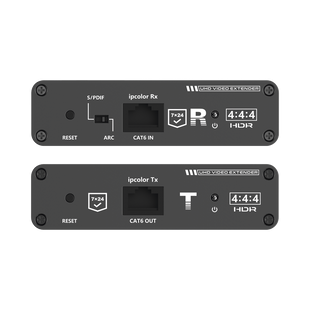Kit Extensor HDMI hasta 700 metros con Conexión en Cascada / 4K @ 60 Hz/ 70 metros PTP con Cat 6, 6a y 7 / IPCOLOR / CERO LATENCIA / SIN COMPRIMIR / Salida Loop / IR bidireccional / Puerto S/PDIF / Soporta ARC / Soporta 10 TT-676-Rx.