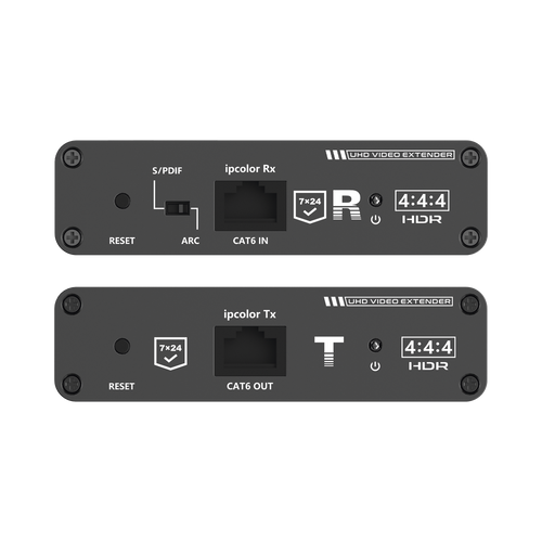 Kit Extensor HDMI hasta 700 metros con Conexión en Cascada / 4K @ 60 Hz/ 70 metros PTP con Cat 6, 6a y 7 / IPCOLOR / CERO LATENCIA / SIN COMPRIMIR / Salida Loop / IR bidireccional / Puerto S/PDIF / Soporta ARC / Soporta 10 TT-676-Rx.
