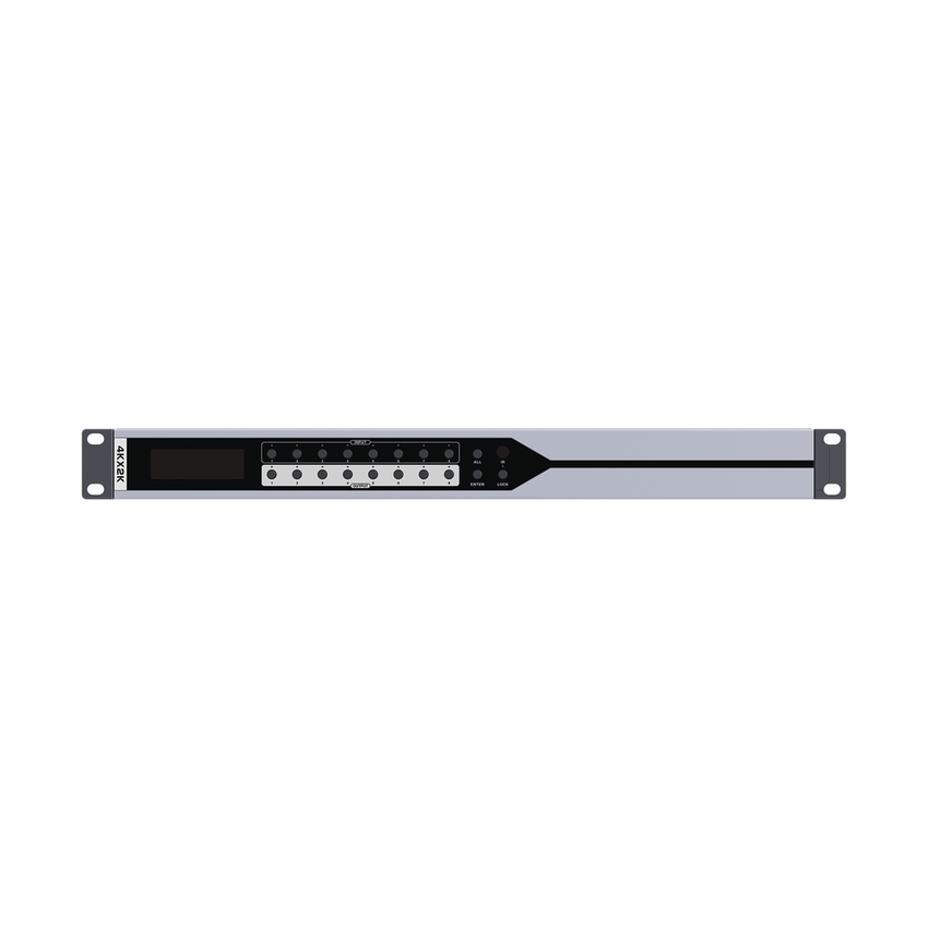 MATRICIAL DE VIDEO HDMI 8 x 8 / 8 Entradas y 8 Salidas en HDMI /  4K @ 30Hz / 10.2 Gbps / HDMI 1.4 / HDCP 1.4 / 3D / Conmutación por Botón, RS232 o Control Remoto / IDEAL PARA CENTROS DE MONITOREO, COMPARACION Y ANALISIS.