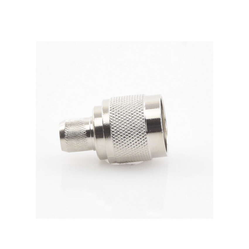 Conector N Macho para 75 Ohm de Anillo Plegable para cable RG-11, Niquel /Oro /Teflón.