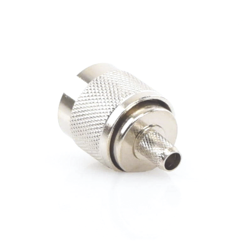Conector N Macho para 75 Ohm de Anillo Plegable para Cable RG-59, Niquel/Oro/Tefl�n