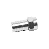 Conector F Macho, Plegable de Doble Blindaje para cable RG-59, Cuerpo de Bronce Niquelado.