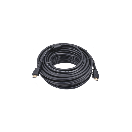 Cable HDMI de 20 Metros (65.62 Pies) (High Speed) / Resolución 4K / Soporta Canal de Retorno de Audio (ARC)/ Soporta 3D / Blindado para Reducir Interferencia / Chapado en Oro / Alta Resistencia y Durabilidad.