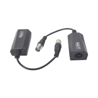 Kit EXTENSOR IP por cable CABLE COAXIAL para distancias de HASTA 200 m / REUTILIZA EL CABLEADO EXISTENTE PARA CONECTAR CÁMARAS IP / No Requiere Energía / Transmisión en Tiempo Real / Protección Contra Sobretensiones Incorporada