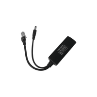 Cable divisor PoE pasivo de 48-55 Vcc @ 12 Vcc, 2 A. Aplicaciones como adaptar micrófonos en cámaras IP
