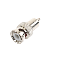 Adaptador en L�nea para 75 Ohm, de Conector BNC Macho a RCA Macho en Aplicaciones de Audio-Video para C�maras, Monitores y DVR's.