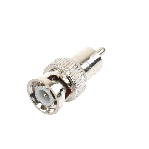 Adaptador en L�nea para 75 Ohm, de Conector BNC Macho a RCA Macho en Aplicaciones de Audio-Video para C�maras, Monitores y DVR's.
