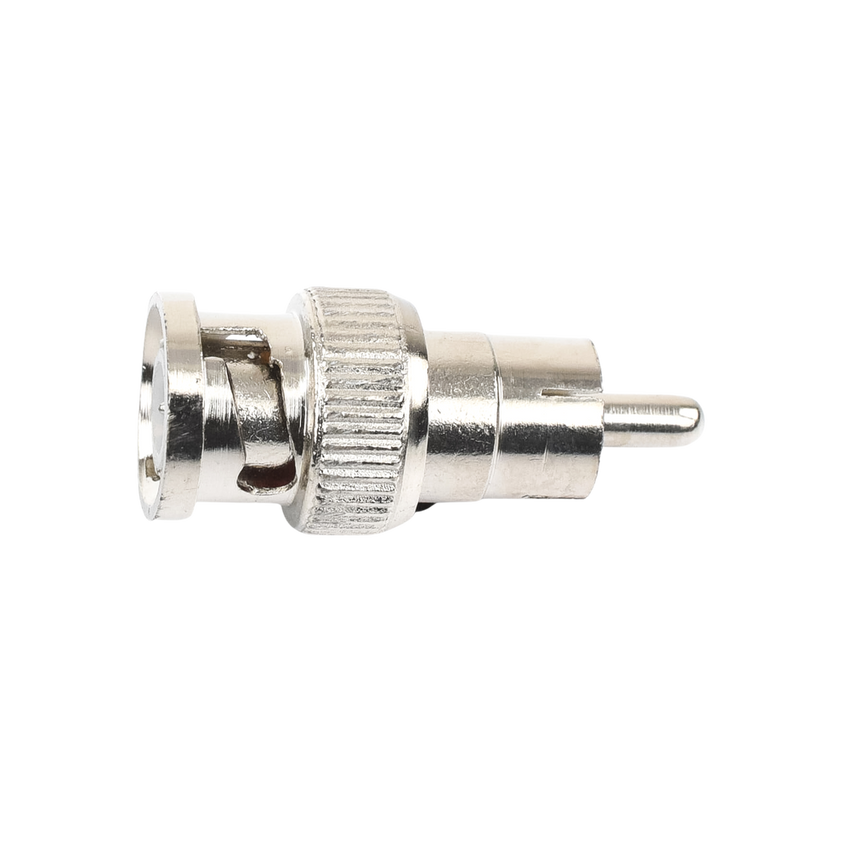 Adaptador en L�nea para 75 Ohm, de Conector BNC Macho a RCA Macho en Aplicaciones de Audio-Video para C�maras, Monitores y DVR's.