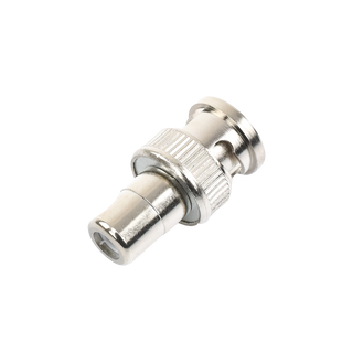 Adaptador en L�nea para 75 Ohm, de Conector BNC Macho a RCA Hembra en Aplicaciones de Audio-Video para C�maras, Monitores y DVR's.