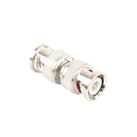 Adaptador tipo barril para 75 Ohm, de conector BNC macho a BNC macho, Níquel/ Oro/ Teflón.