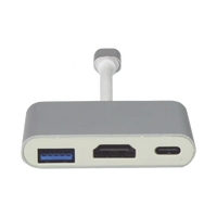 Adaptador Multipuerto USB-C 3.1 A HDMI 4K / USB 3.0 / USB – C /  Alta Velocidad de Transmisión de Datos / Admite Carga Rápida (PD) en el Puerto USB – C
