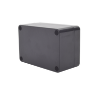 Gabinete Plástico Negro para Exterior (IP65) de 100 x 68 x 50 mm Cierre por Tornillos.