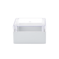 Gabinete Plástico para Exterior (IP65) de 160 x 160 x 90 mm Cierre por Tornillos Tapa Transparente.