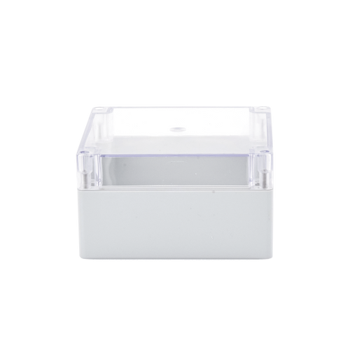 Gabinete Plástico para Exterior (IP65) de 160 x 160 x 90 mm Cierre por Tornillos Tapa Transparente.