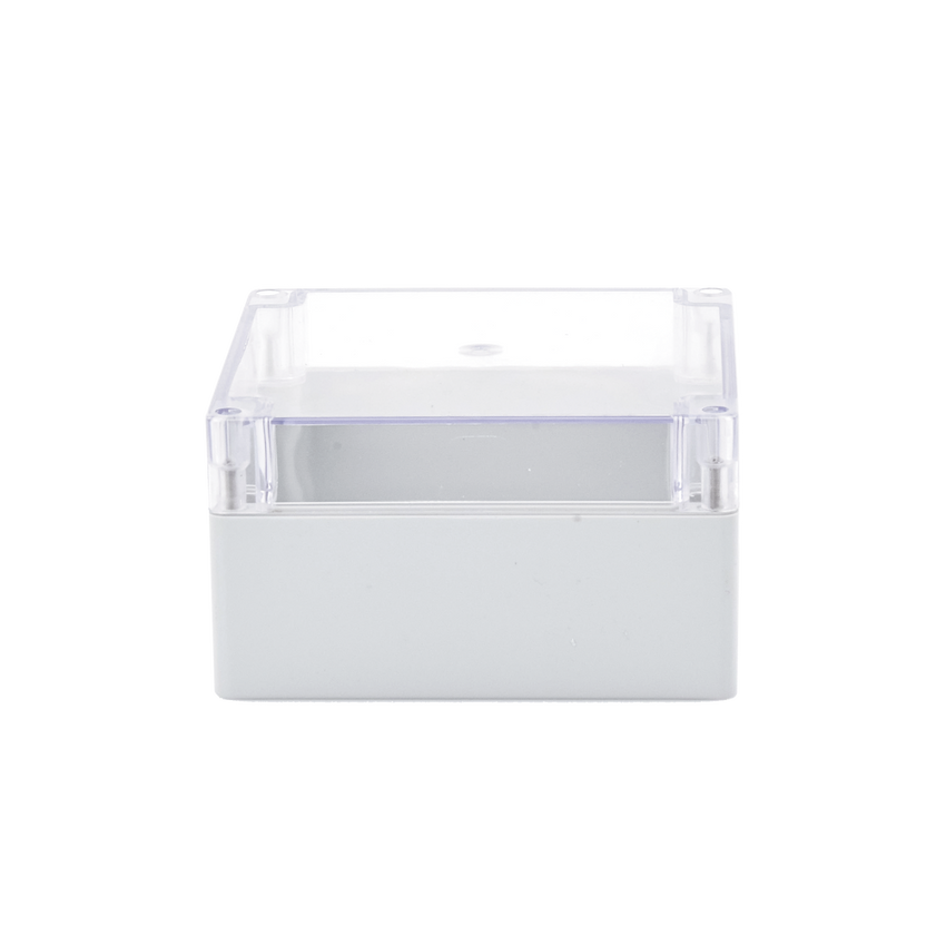Gabinete Plástico para Exterior (IP65) de 160 x 160 x 90 mm Cierre por Tornillos Tapa Transparente.