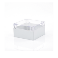 Gabinete Plástico para Exterior (IP65) de 160 x 160 x 90 mm Cierre por Tornillos Tapa Transparente.