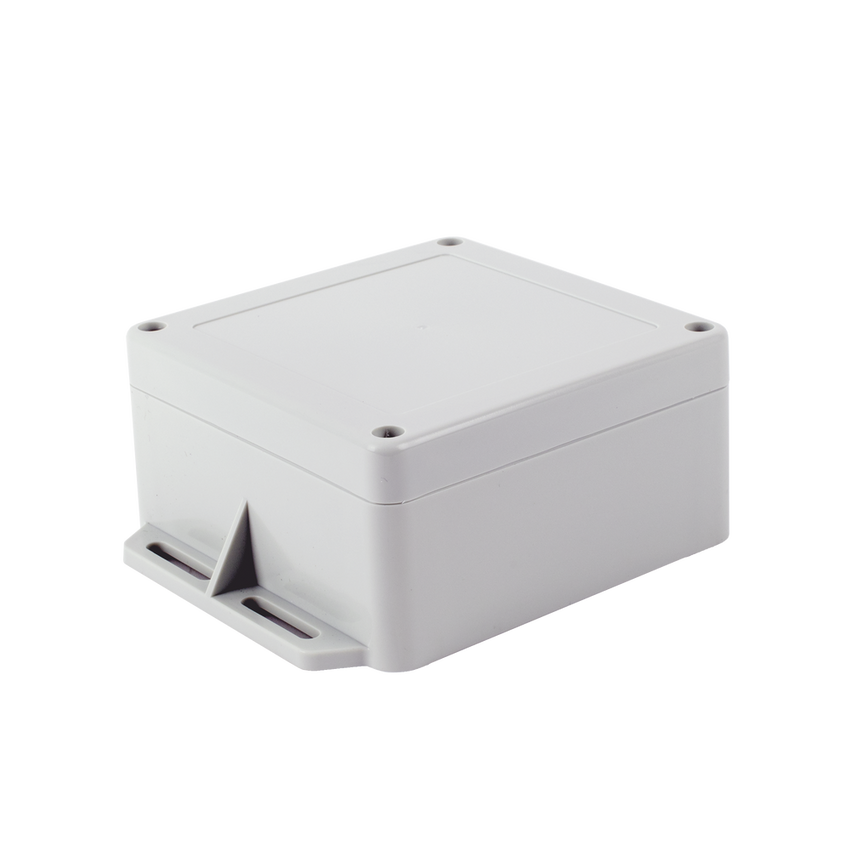 Gabinete Plástico Gris para Exterior (IP65) de 120 x 120 x 60 mm Cierre por Tornillos.