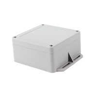 Gabinete Plástico Gris para Exterior (IP65) de 120 x 120 x 60 mm Cierre por Tornillos.