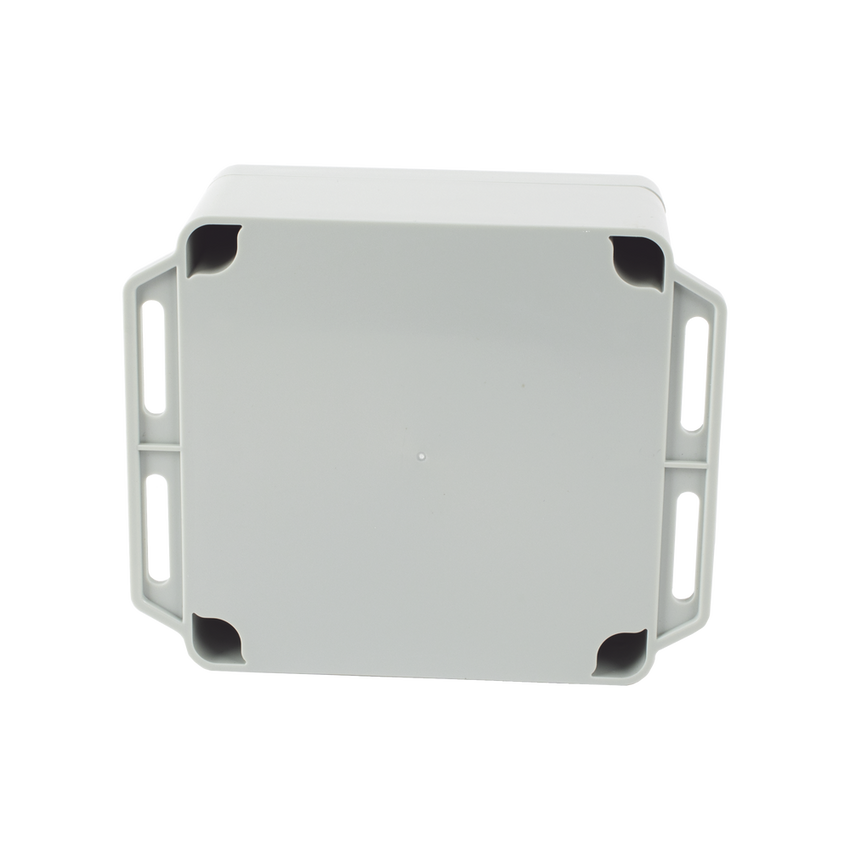 Gabinete Plástico Gris para Exterior (IP65) de 120 x 120 x 60 mm Cierre por Tornillos.