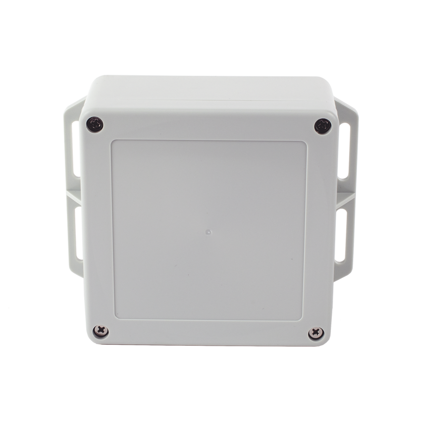 Gabinete Plástico Gris para Exterior (IP65) de 120 x 120 x 60 mm Cierre por Tornillos.