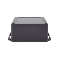 Gabinete Plástico Negro para Exterior (IP65) de 120 x 120 x 60 mm Cierre por Tornillos.