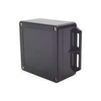 Gabinete Plástico Negro para Exterior (IP65) de 120 x 120 x 60 mm Cierre por Tornillos.