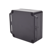 Gabinete Plástico Negro para Exterior (IP65) de 120 x 120 x 60 mm Cierre por Tornillos.