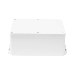 Gabinete Plástico para Exterior (IP65) de 160 x 220 x 100 mm Cierre por Tornillos Metálicos. Tiene Orejas para instalación a muro.
