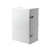 Gabinete Plástico para Exterior (IP65) de 560 X 380 x 265 mm Cierre por broche.