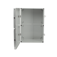Gabinete Plástico para Exterior (IP65) de 560 X 380 x 265 mm Cierre por broche.