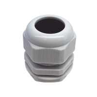 Conector Plástico Blanco Tipo Glándula para Rosca NPT 1"