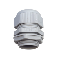 Conector Plástico Blanco Tipo Glándula para Rosca NPT 1"