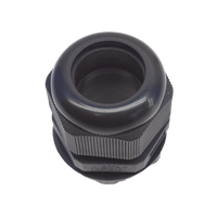 Conector Plástico Negro Tipo Glándula para Rosca NPT 1"